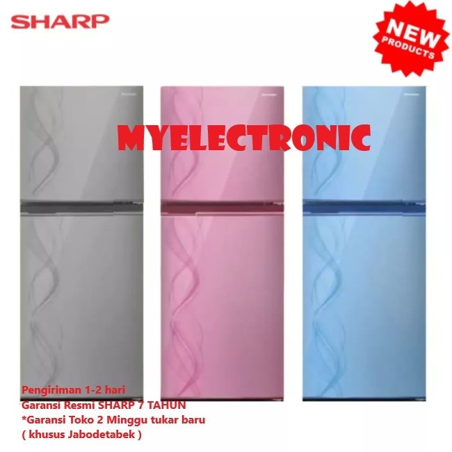 Kulkas Sharp SJ-237ND-AP/AB/AS 2 pintu 130 watt