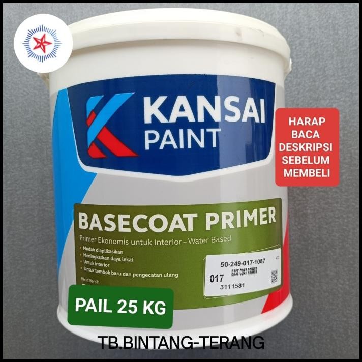 Cat Dasar Tembok Pail Base Coat Primer Kansai Paint 25 Kg
