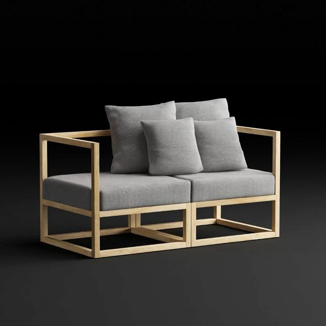 Cubix Series - Kursi Tamu Sofa Modern Minimalis (Ac,Ac) - Xionco