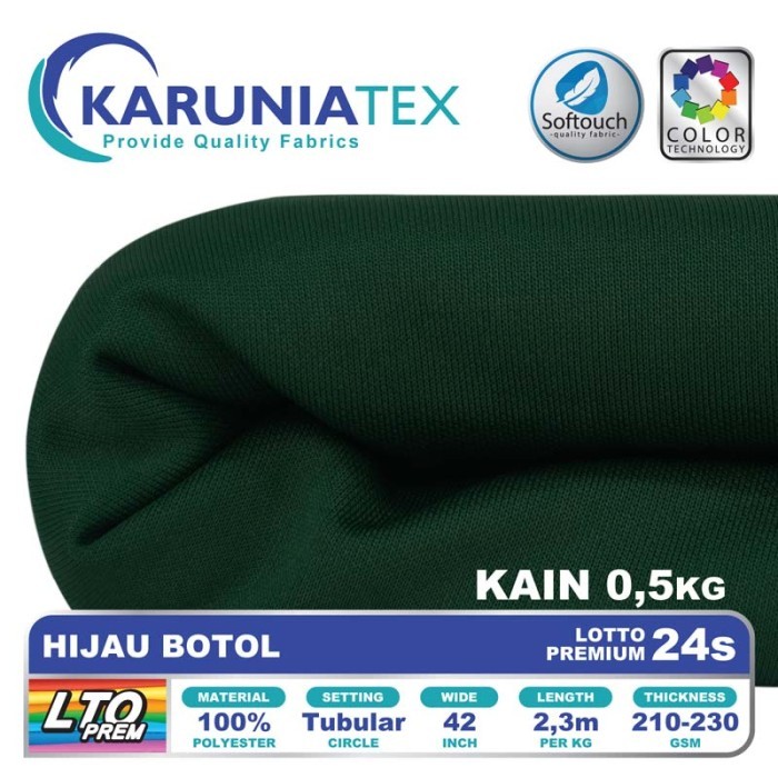 

Bahan Lotto Premium 24s 0,5 Kg Hijau Botol Karunia Textile