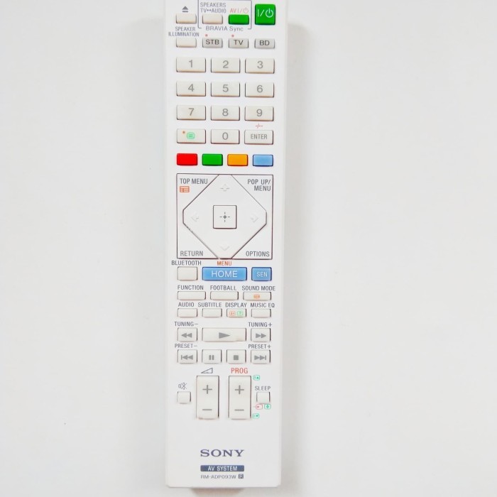 REMOT/REMOTE SONY DVD BLURAY HOME THEATER RM-ADP093W ORIGINAL