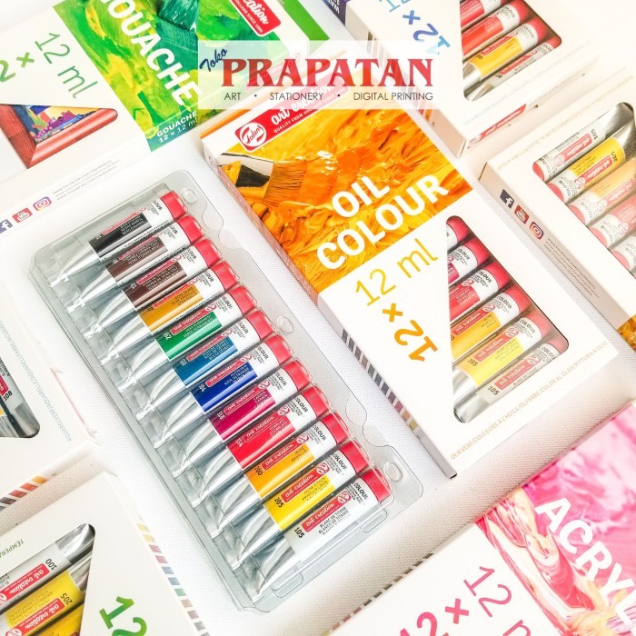 

Talens Oil Colour set 12x12ml / Cat Minyak set Talens