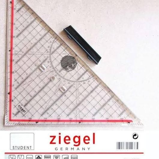 

ZIEGEL TRIANGLE RULER PENGGARIS GARISAN SEGITIGA DENGAN PEGANGAN