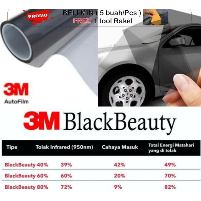 Kaca Film 3M Black Beauty