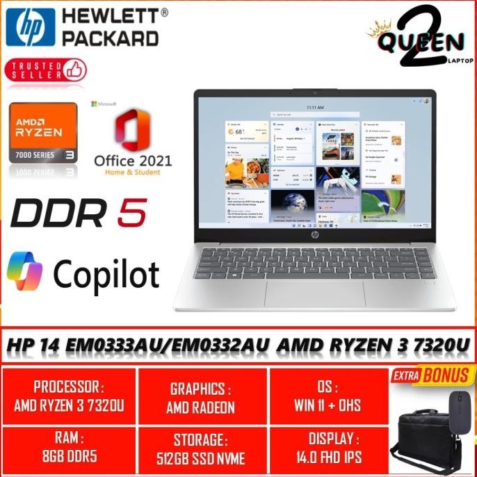 Laptop Gaming Hp 14 Ryzen 3 3250U 20Gb 512Gb Ssd Fhd Ips Win10 Silver