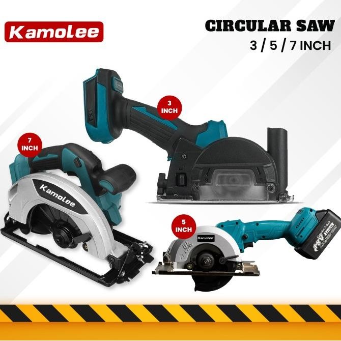 Berkualitas Kamolee Cordless Circular Saw | Gergaji Bundar Portable