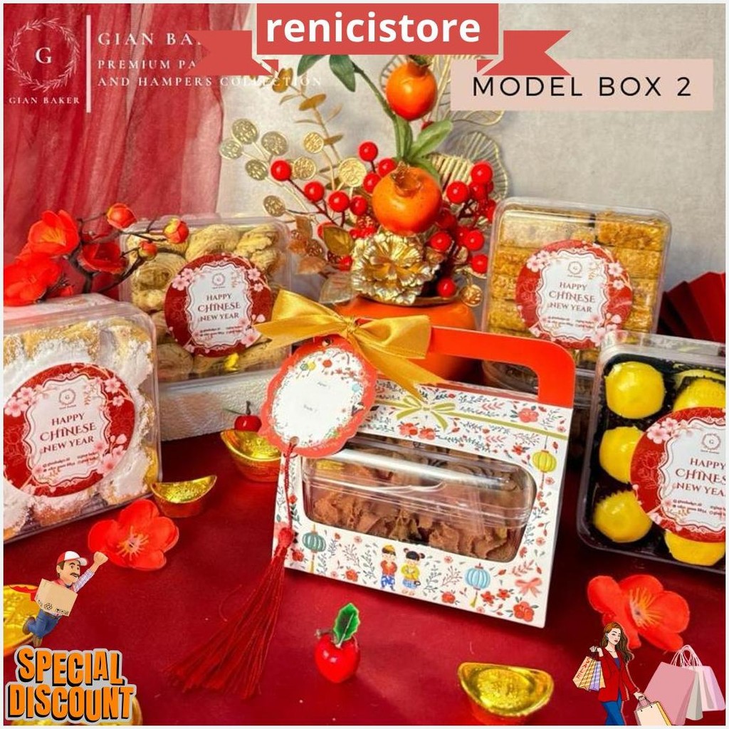 

Hampers Lebaran/Imlek/Natal Toples 350Gr / Hampers Imlek / Chinese New Year Hampers / Gong Xi Package Cod