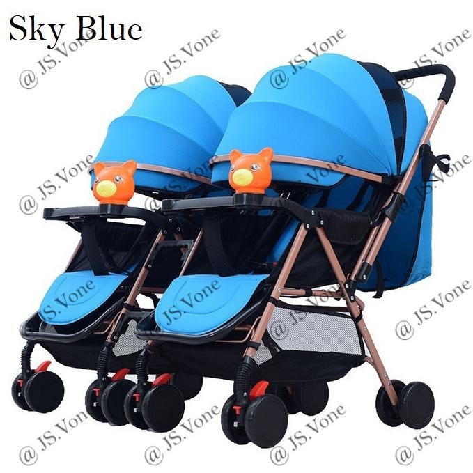 Kereta Dorong Bayi Anak Kembar / Twin Baby Stroller Jade Musik