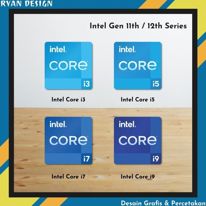 Newbest| Sticker Logo Intel Core i3 i5 i7 Gen 11 Gen 12 Nvidia Geforce RTX GTX