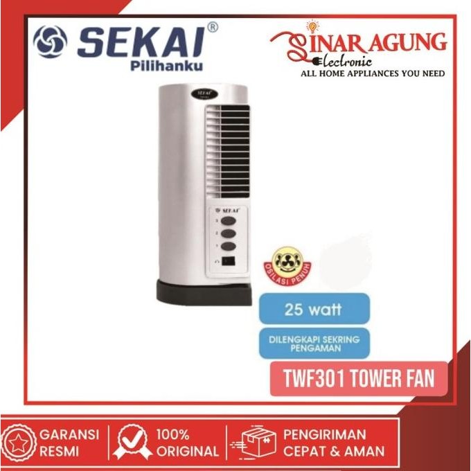 Sekai Kipas Angin Berdiri Twf 301 Tower Fan 25Watt [Garansi Resmi]
