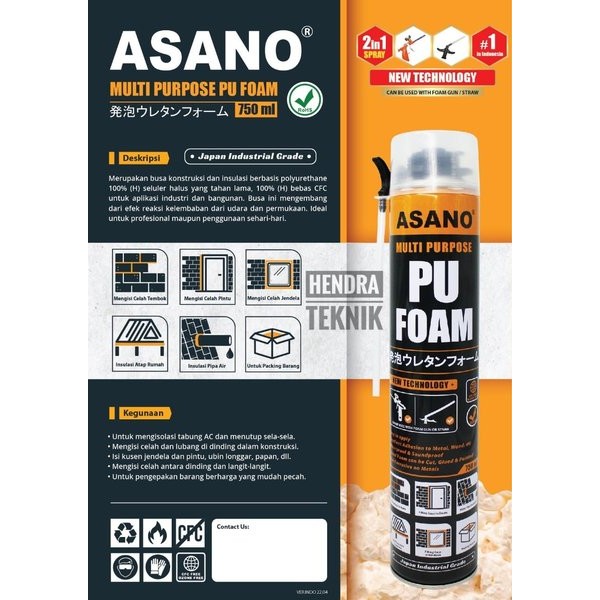 PU FOAM SEMPROTAN BUSA PEREDAM PANAS PEREDAM SUARA PU SEALENT FOAM 750ML