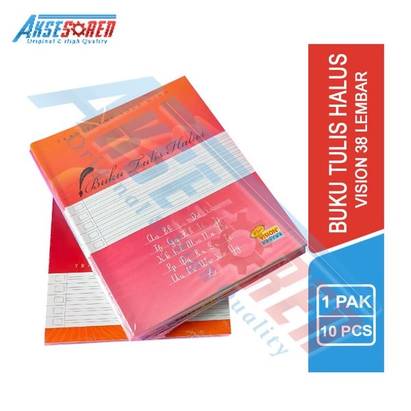 

Buku Tulis Halus Vision 38 Lembar 1 Pack - Buku Latin - Tegak Lurus Bersambung - Alat Tulis -