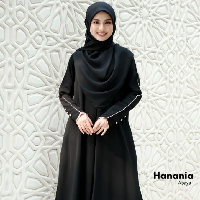 KUPNAD Abaya Polos Premium - Hanania Abaya Black