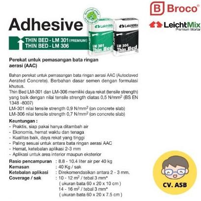 Goodseller| Leichtmix 306 LM 306 Perekat Hebel Mortar Lem bata ringan Semen Instan