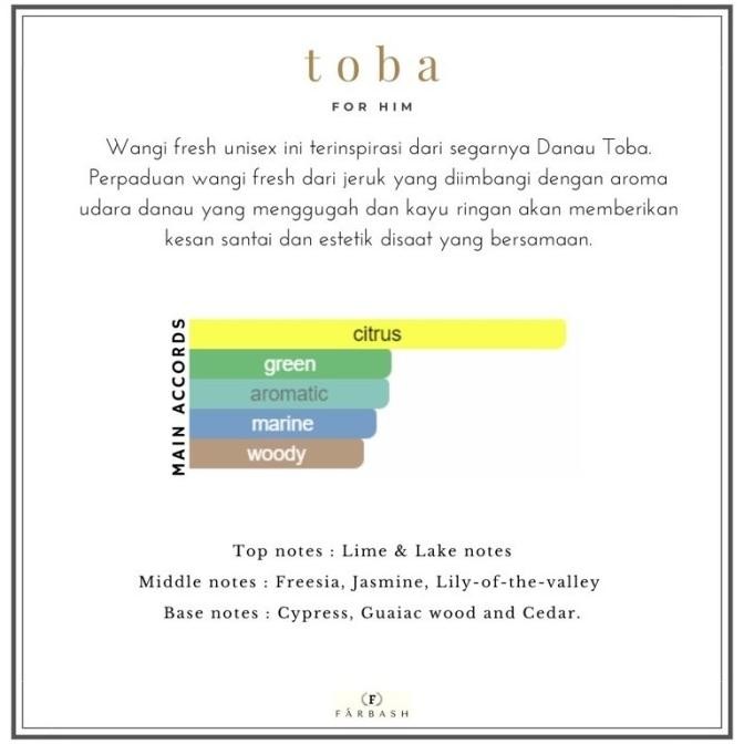 Aromatic| Farbash Parfum TOBA - Parfum Pria 25 ML
