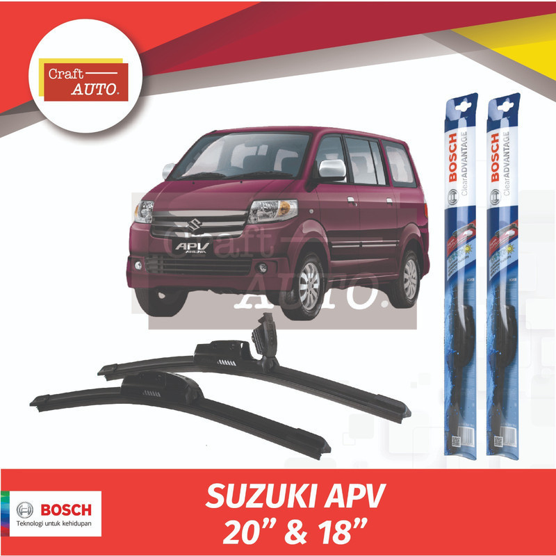 Wiper Frameless Suzuki APV Sepasang Bosch
