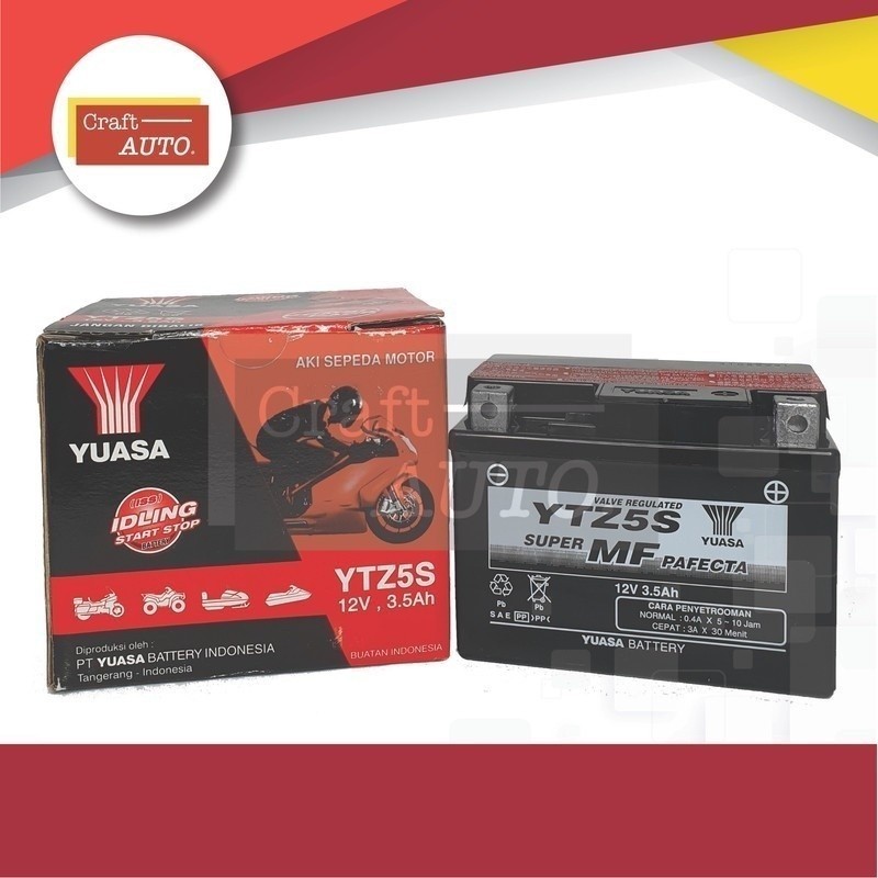 Aki Motor Honda Beat FI ESP Karbu, Vario 110 CBS Techno Yuasa YTZ5S