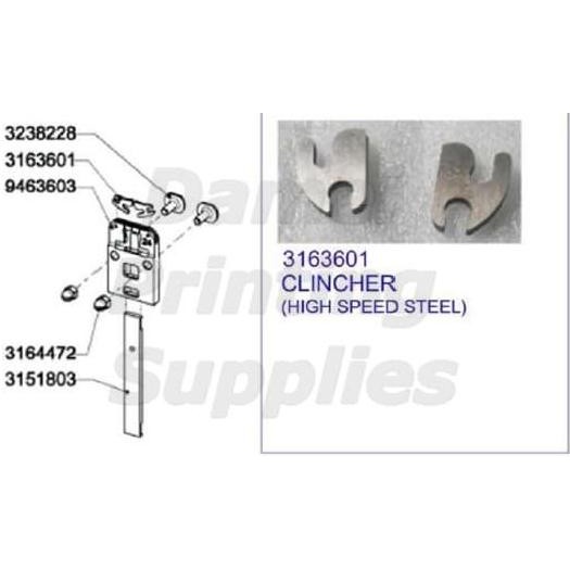 Clincher Hohner Stitching Head Spare Part Mesin jahit kawat Hohner