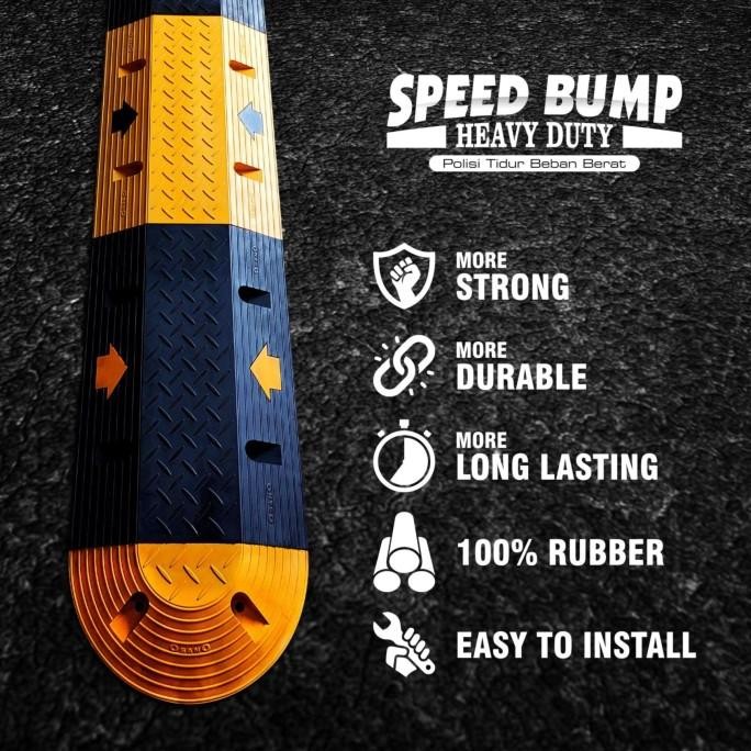 Rubber Speed Bump Heavy Duty 1 Meter - OsanO - Polisi Tidur