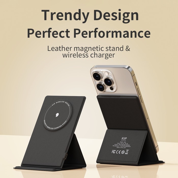 KIIP WIRELESS W50 MAGNETIC STAND WIRELESS CHARGER 15W PHONE HOLDER