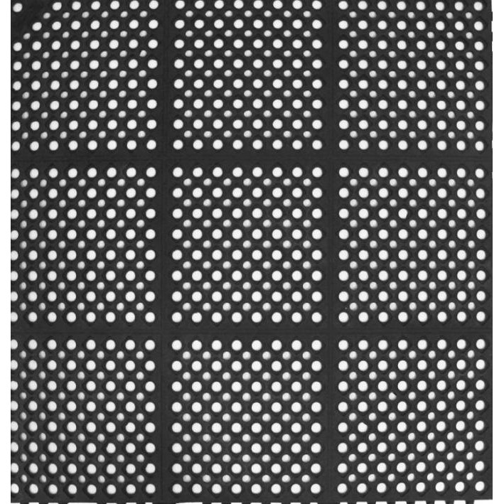 Rubber Drainage Mat / Karpet Karet Drainase [Black] "Hercules