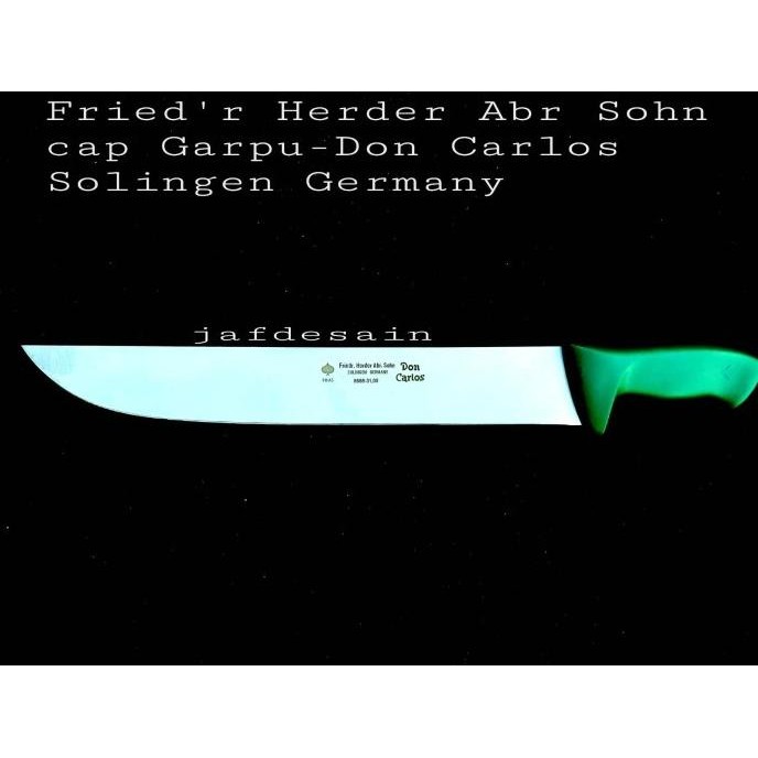 Cap Garpu Asli Pisau Sembelih Stainless Don Carlos Solingen Jerman 12" Terlaris
