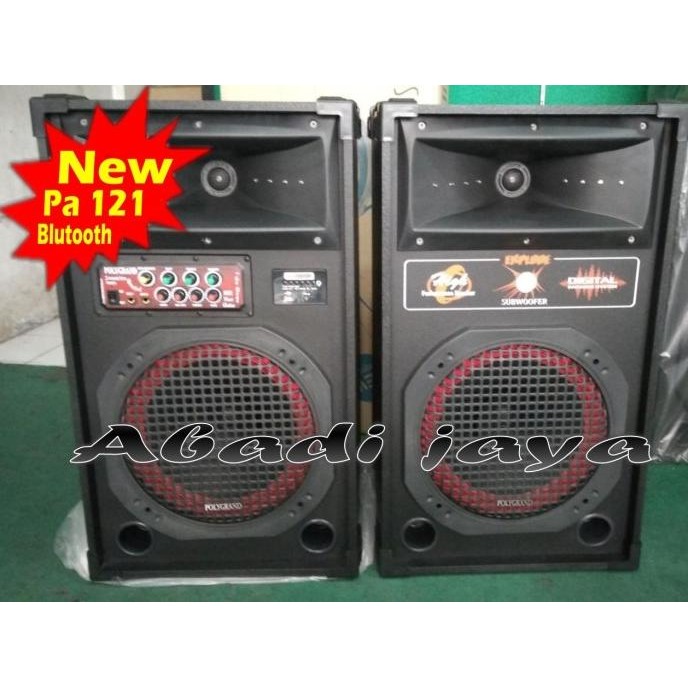 NEW MURAH SPEAKER AKTIF POLYGRAND PA 121USB MMC FM SUBWOOFER BASS MANTAP