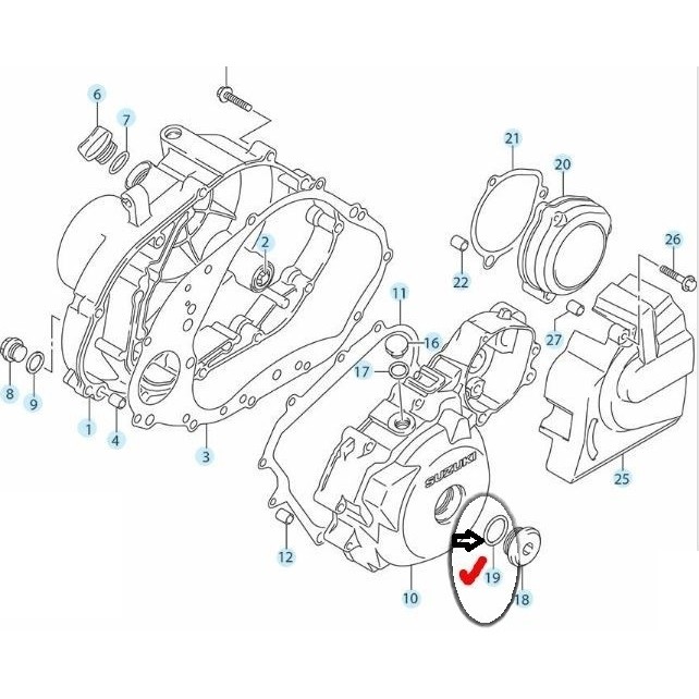 Oring Tutup Top Magnet-Oring Suzuki Thunder 125 Original Sgp Barang Langka