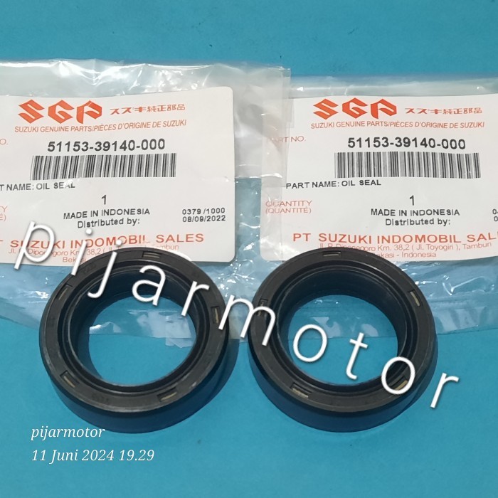 Sepasang (2Pcs) Seal As Shock Depan Suzuki Tornado, Shogun 110 Kebo, Satria 120 Hiu Lumba, Rc Sprint