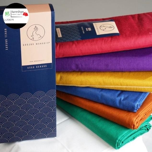 SARUNG BERKUALITAS POLOS WARNA / SARUNG GAJAH MANGGIS KEMASAN BOX