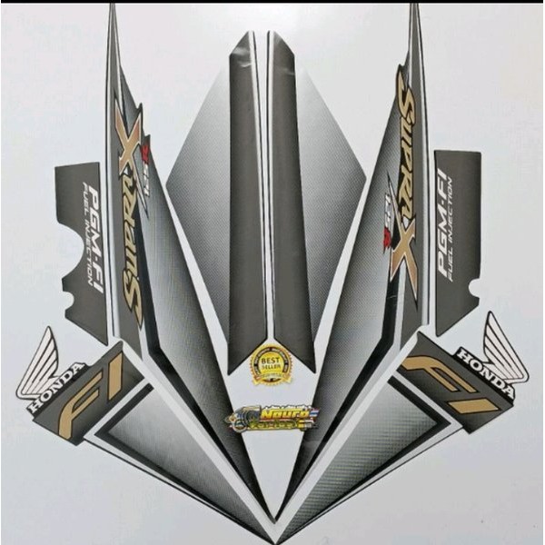 Striping Honda Supra X 125 R 2009 2010 Pgm Fi Body Abu List Standar Barang Langka