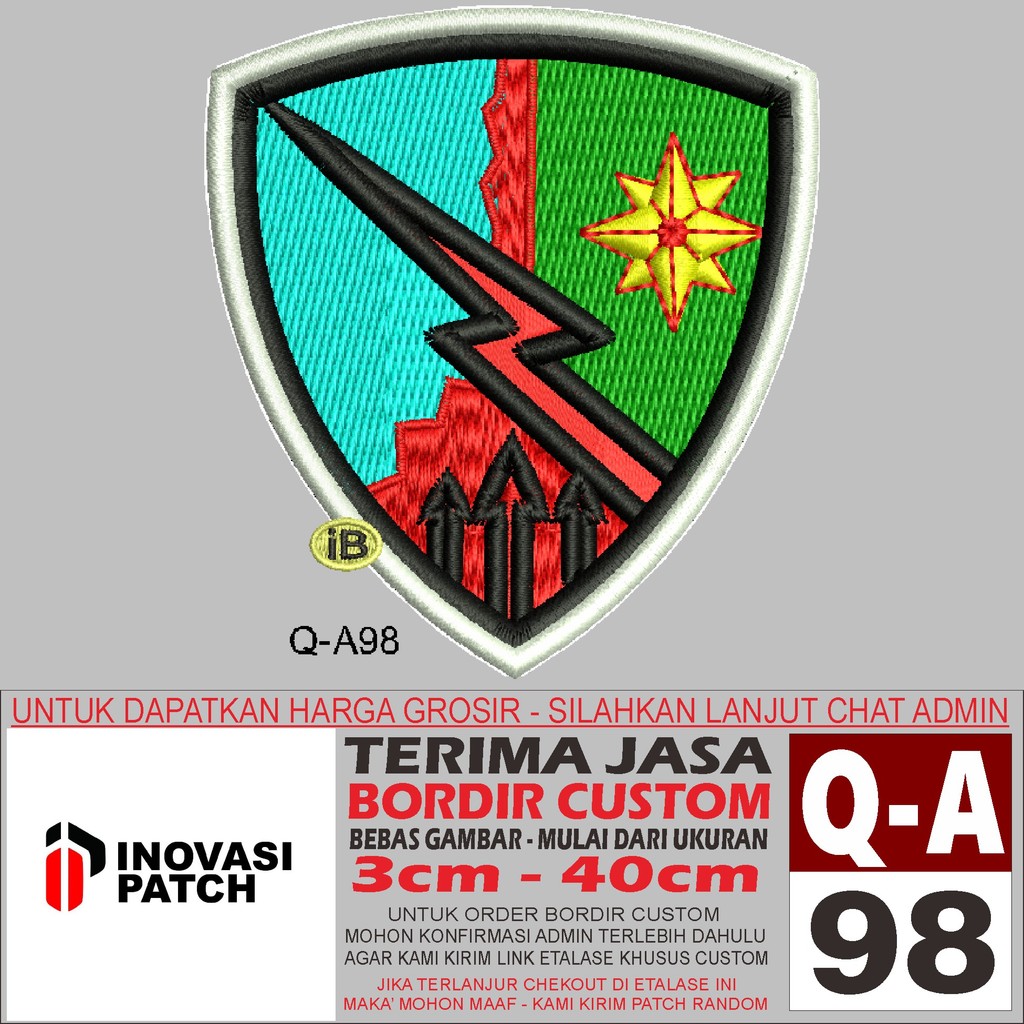 INOVASI PATCH BORDIR LOGO Q-A98 LANUD LAMA - REVIEW/TESTIMONI