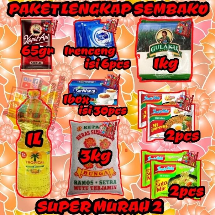 

Paket Sembako Bermerk Lengkap Super Murah 2
