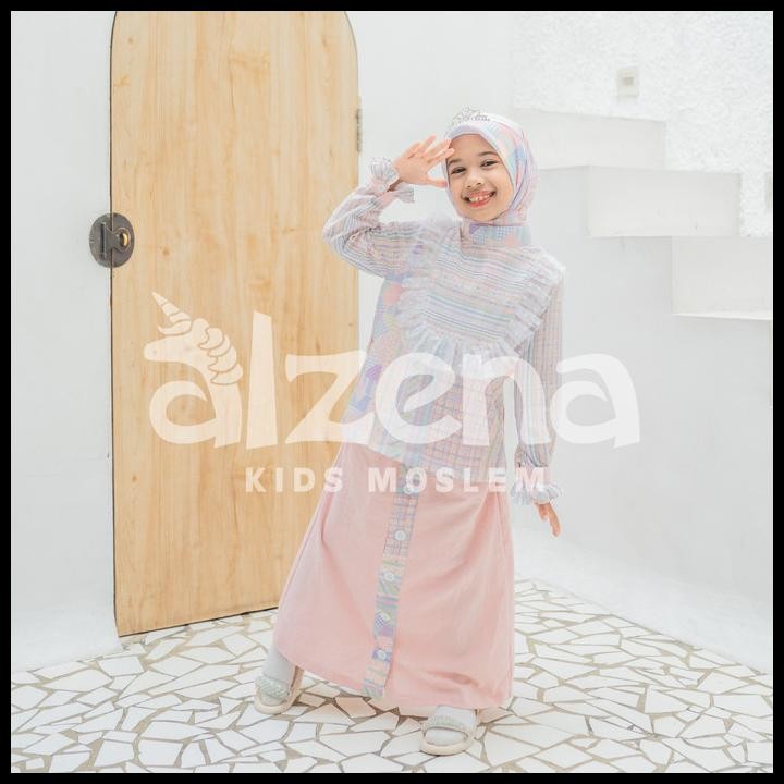 Setelan Muslim Anak Perempuan One Set Anak Yasmin By Alzena Kids Mosle Terbaru