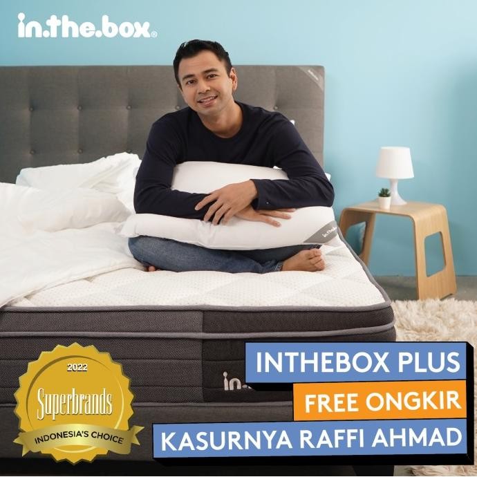 Kasur Spring Bed In The Box Plus 160X200 (Queen) - Free Bantal