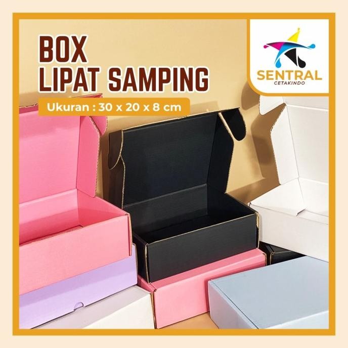 favorit] Box DC LIPAT SAMPING 30 x 20 x 8 cm Box LS/ Box kue/ box cake mini/box polos/kardus