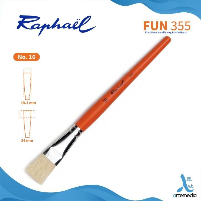 

KUAS LUKIS RAPHAEL 355 FLAT FUN HOG BRISTLE BRUSH SHORT HANDLE