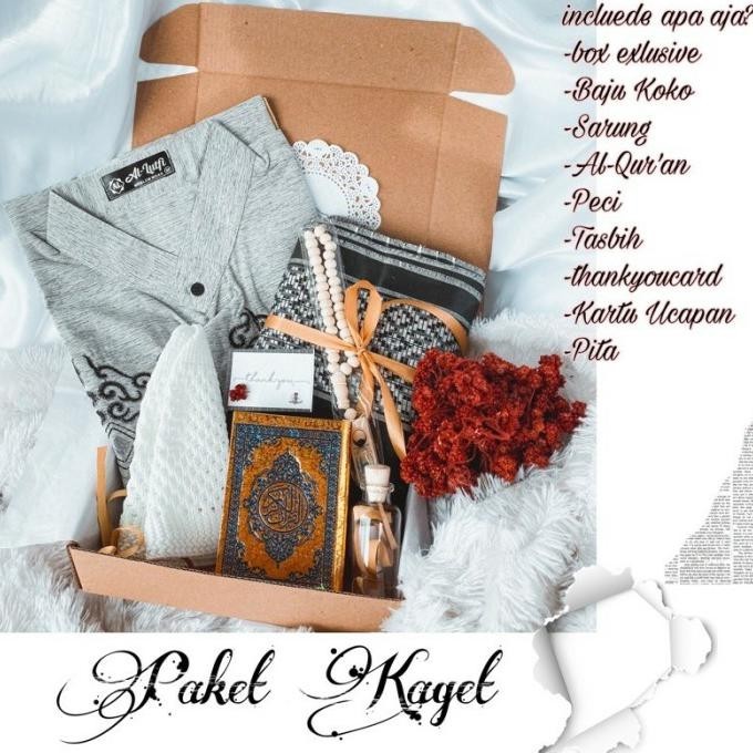 Hampers Jumatan Cowok Sarung Sajadah Koko / Gift Box / Paket Sholat -