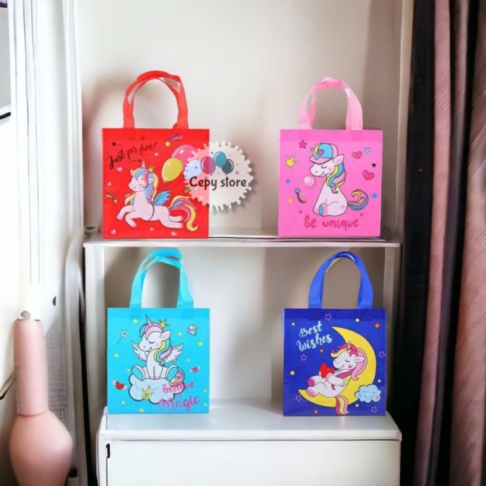 +++++] Tas Souvenir Ulang Tahun Anak / Goodie Bag / Tas Ulang Tahun Unicorn-S