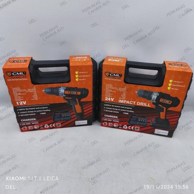 Camel Mesin Bor Cordless Drill + set 12 Volt 24 Volt - Baterai Impact