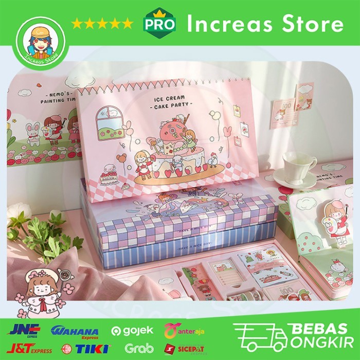 

Ready Buku Diary Journal Set Anak Lucu - Buku Catatan Harian Lengkap Gift