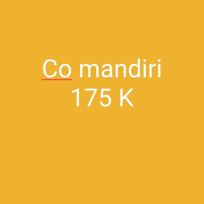 

Ready co mandiri 175 rb