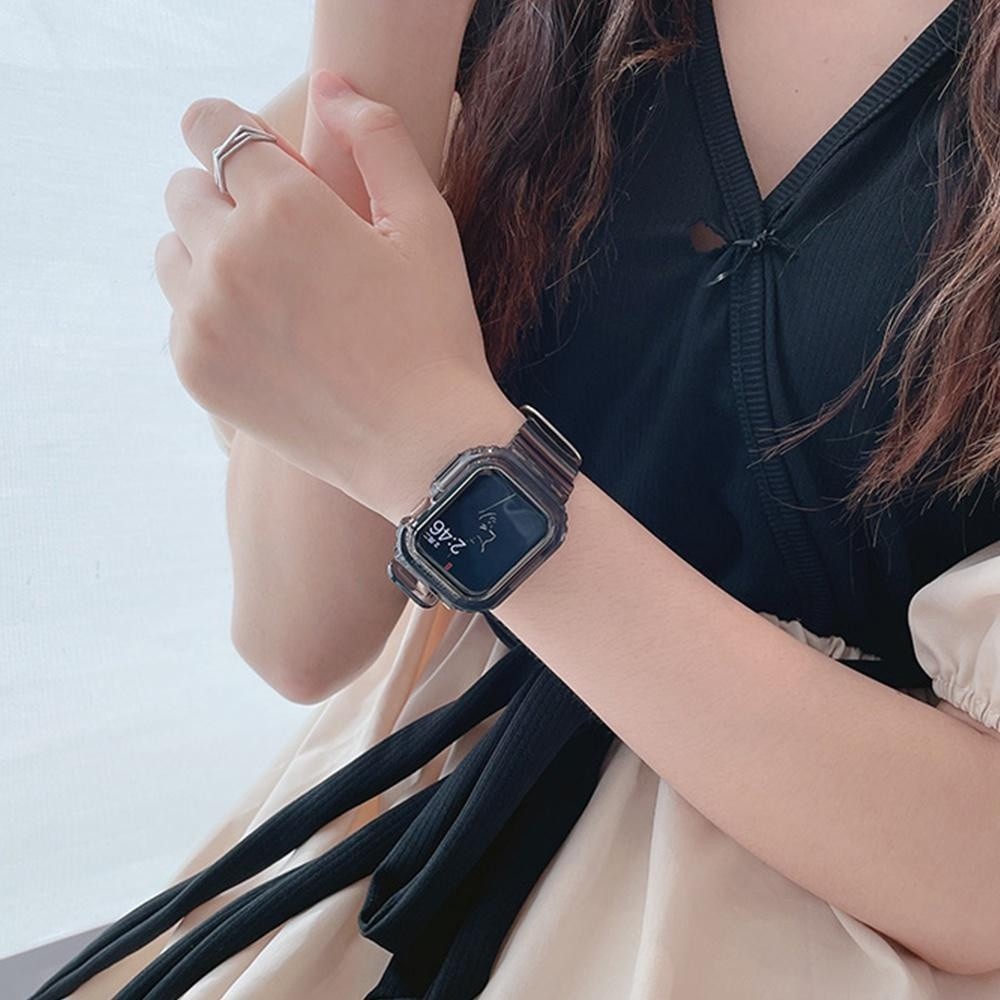 BIG SALE Transparent Case Strap for Tali Jam Tangan Smartwatch T500 T55 T500plus Iwatch HW22 W26 IWO