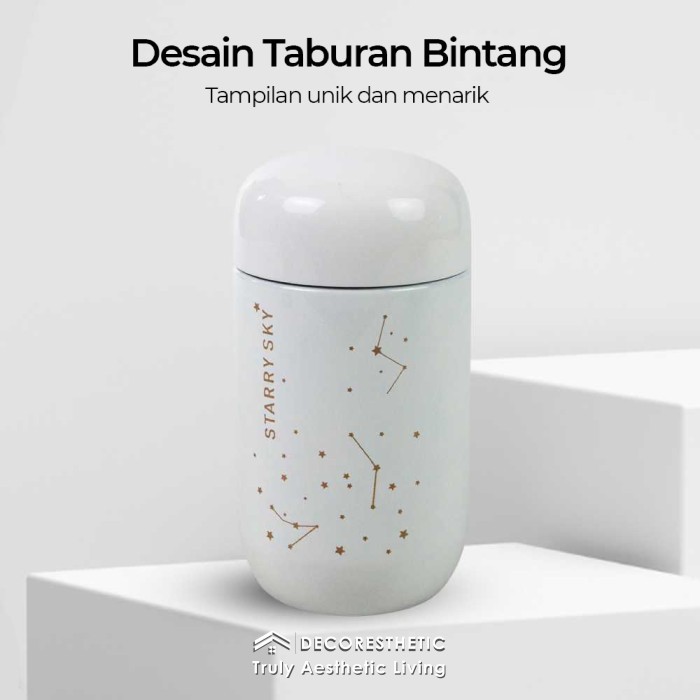 Starry Dust Tumbler Thermos Cup Gelas Termos Kopi Teh Mini 200 Ml