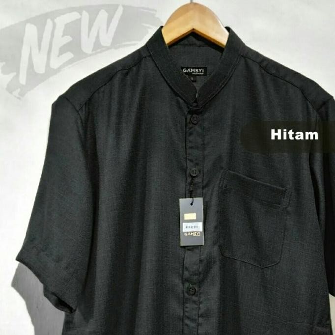 Baju koko linen lengan pendek/koko Gamsyi Terlaris