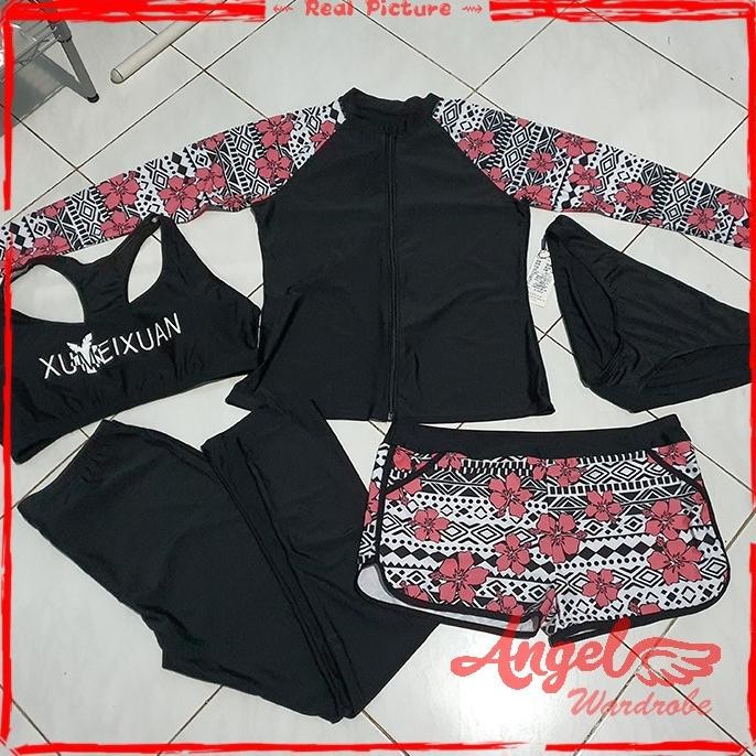 Baju Renang Import Jumbo Setelan Jaket Sport Bra Celana Pendek Wetsuit Terlaris