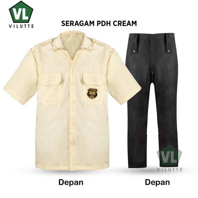 [MODEL BARU] Baju Kemeja Seragam PDH Satpam Security Lengan Pendek ..