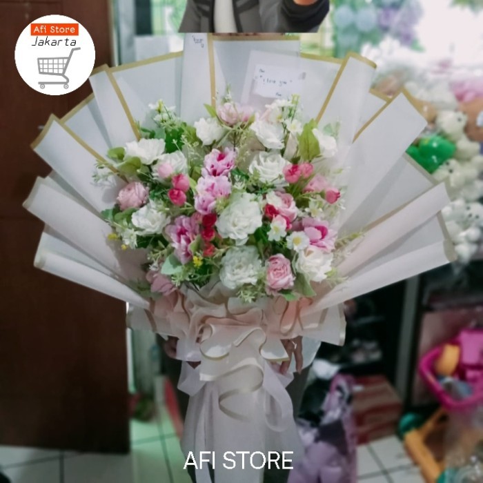 

BUCKET BUNGA JUMBO L BUKET WISUDA L BUKET COKLAT L HADIAH VALENTINE