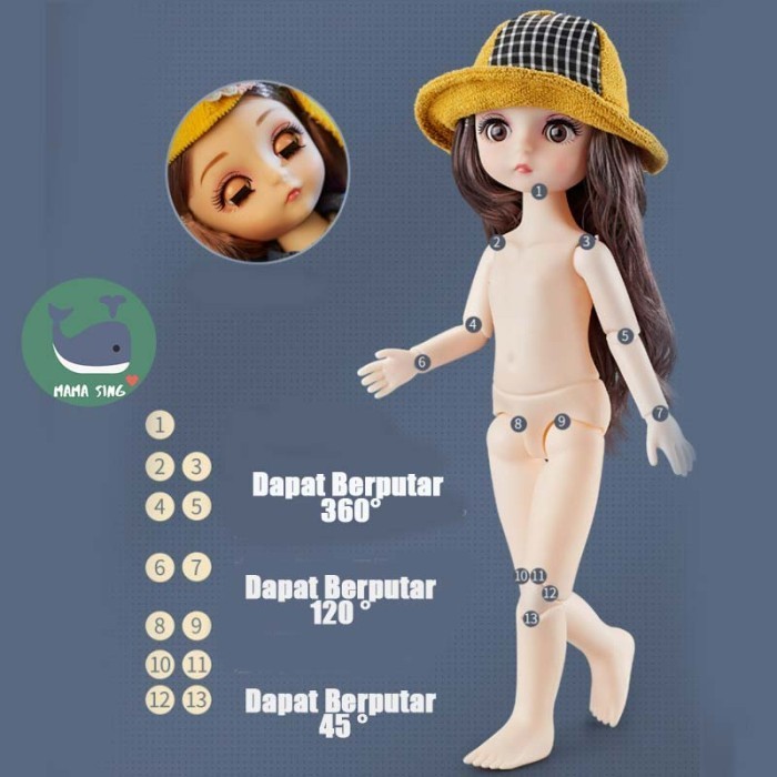 

MAMA SING MAINAN BONEKA PEREMPUAN KOREA CANTIK FASHION JOINT DOLL 30CM