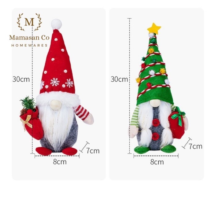

GNOME CHRISTMAS DOLL RED GREEN BONEKA NATAL LUCU CMH0180